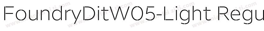 FoundryDitW05-Light Regular字体转换